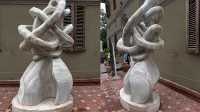 Ananta marble sculpture – संगमरमर में गढ़ा ब्रह्मांडीय प्रवाह और अस्तित्व का रूपक
