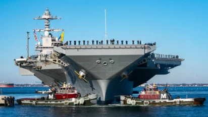 Middle East में अमेरिका का बड़ा कदम: USS Gerald R. Ford तैनात, ईरान को कड़ा संदेश