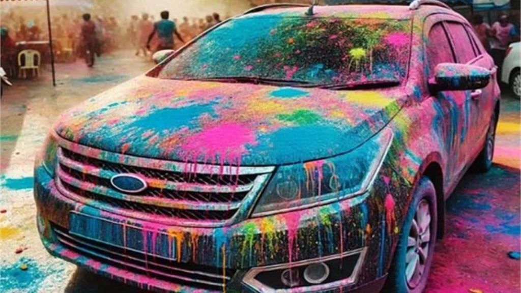 Holi Car Bike Color Removal Tips