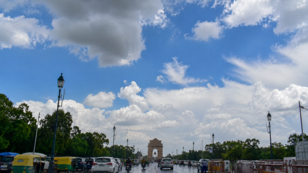 Monsoon Break with clear skies after heavy rain during India's southwest monsoon season
